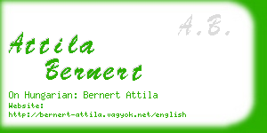 attila bernert business card